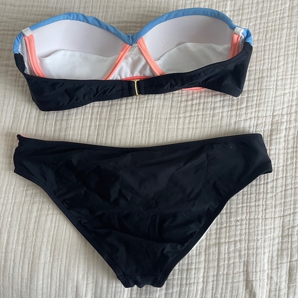 Gianni Bini Colorblock Bikini Set - Black, Blue, and Pink size S/M - Picture 4 of 10